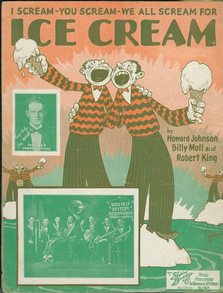 Sheet music cover for I Scream for Ice Cream