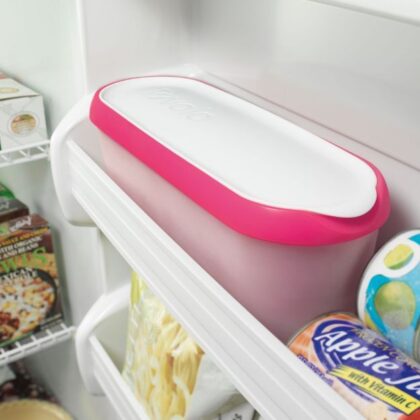 Glide-a-scoop container