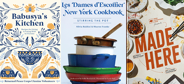 three non-profit cookbooks