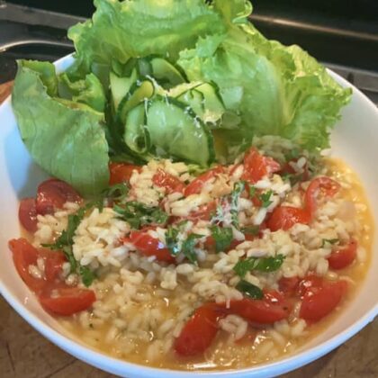 Summer lemon, fennel risotto 