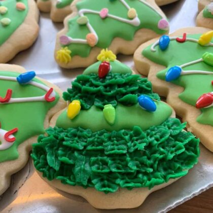 3d Green Xmas Tree cookie