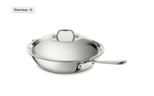 ALL-CLAD Stainless 12" Chef Pan with Lid