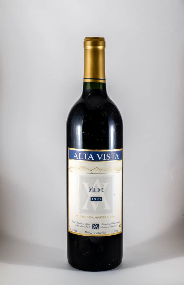 Bottle of 1997 Alta Vista Malbec