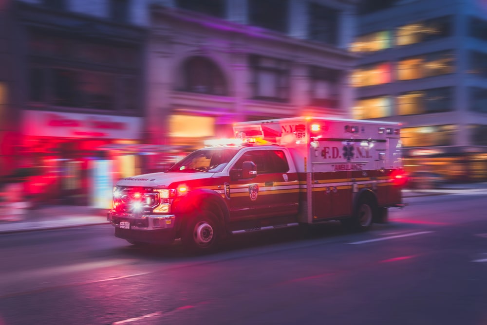 ambulance at night