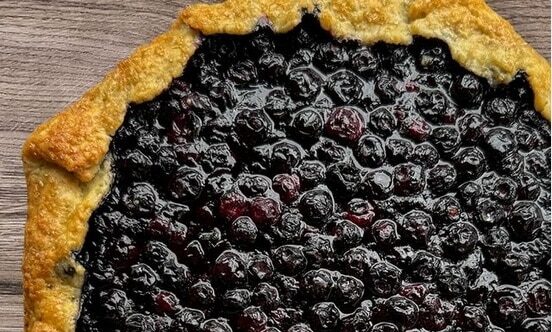 Close-up of Blueberry Galette