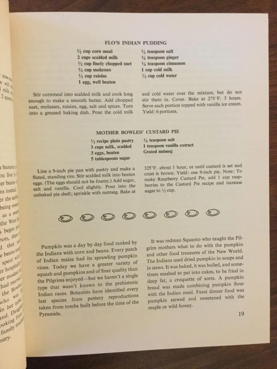 Indian pudding recipe from Cementine Paddleford