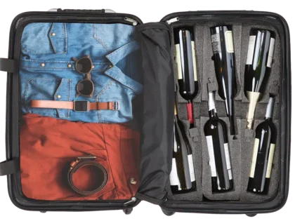 Fly With Wine travel suitcase
