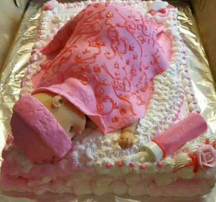 A cake that looks like a baby