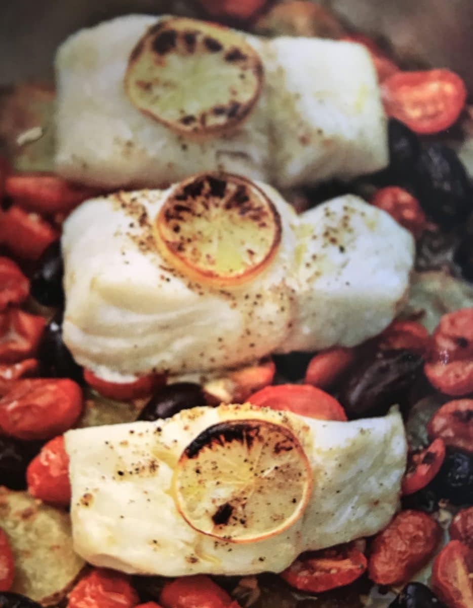 Roasted Cod With Potatoes Tomatoes Olives The Cook S Cook