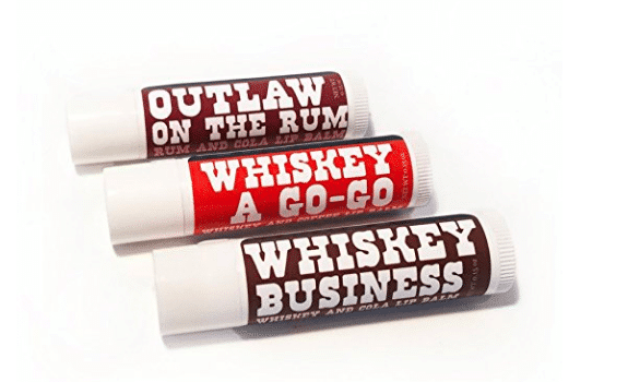Set of 3 whiskey flavored lip balm